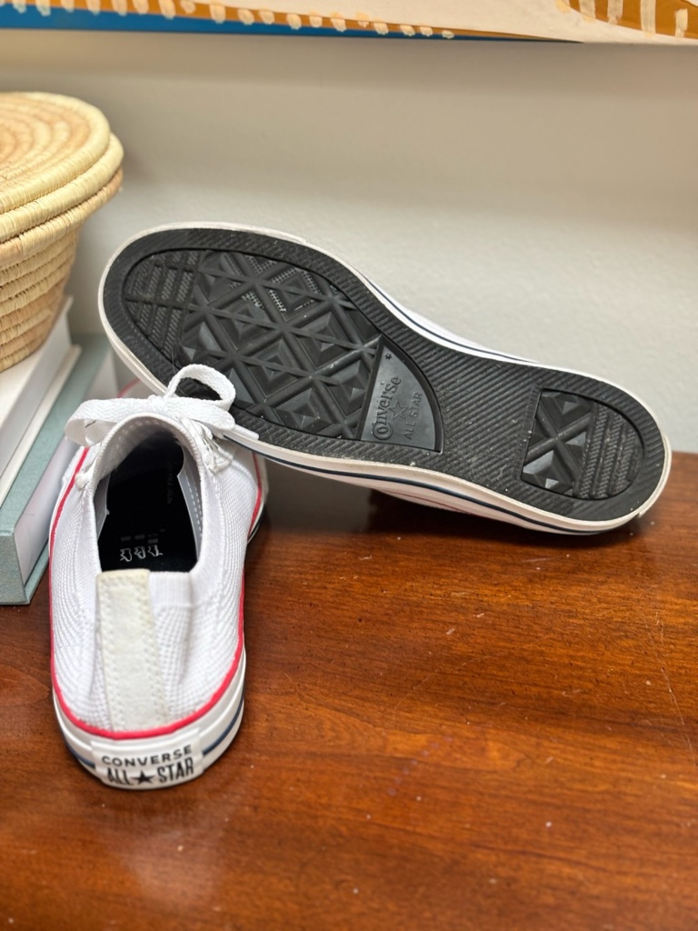 Converse All Star Low Knit White Sneakers Size 7 Men 9 Women EU 40 - Picture 3 of 5